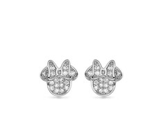 Again Jewelry Sidabriniai Minnie Mouse auskarai su kubiniu cirkoniu AJNS0039