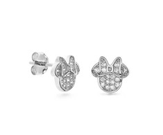 Again Jewelry Sidabriniai Minnie Mouse auskarai su kubiniu cirkoniu AJNS0039