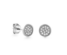 Again Jewelry Sidabriniai auskarai su smeigtukais su kubiniu cirkoniu AJNS0021