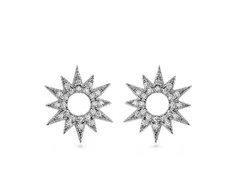 Again Jewelry Sidabriniai saulės auskarai su kubiniu cirkoniu AJNS0027