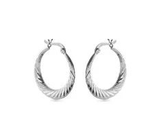 Again Jewelry Stilingi sidabriniai auskarai su lankeliu AJNS0062