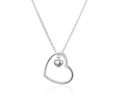 Agato Subtilus sidabrinis karoliai Heart AGS1572/47