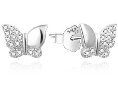 Agato Derantys sidabriniai auskarai Butterflies AGUP3508