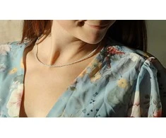 Agato Mineralinis karoliai su chalcedono karoliukais POL-N17/47L