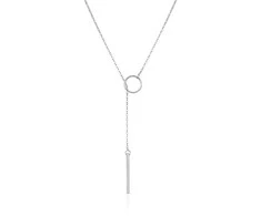 Agato Minimalistinis sidabrinis karoliai moterims AGT-N006W