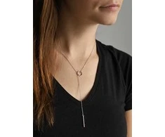 Agato Minimalistinis sidabrinis karoliai moterims AGT-N006W