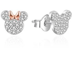 Agato Minnie ir Mickey asimetriniai sidabriniai auskarai AGT-ED022PW