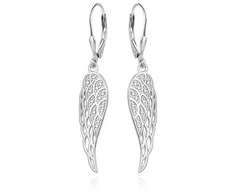 Agato Sidabrinis dangle earrings Angel wings AGUC2360L