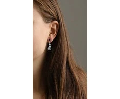 Agato Sidabrinis dangling earrings AGT-E074PBL