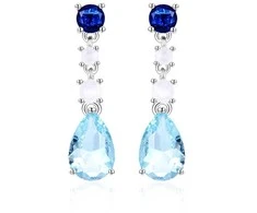 Agato Sidabrinis dangling earrings AGT-E074PBL