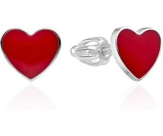 Agato Sidabriniai auskarai su smeigtukais Hearts AGT-E125S