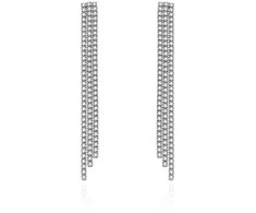Agato Strass ilgi auskarai su cirkonio AGT-E148PW