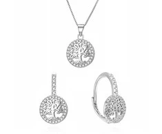 Agato Sidabrinis jewelry set Tree of Life AGSET368R (earrings, pakabukas, pendant)