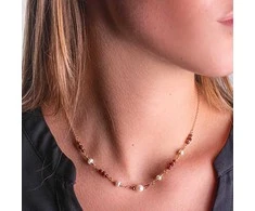 Alisia Gold-plated pakabukas with pearls and garnets AL5179.01.029