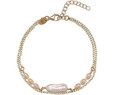Alisia Double auksinis-plated bracelet with pearls AL5114.01.000