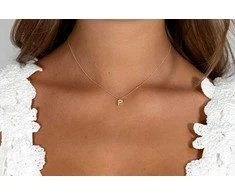 Alisia Auksu padengtas vėrinys su Swarovski perlais "P" AL4258.01.916