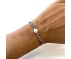 Alisia Sidabrinis bracelet with tanzanite and freshwater pearl AL4110.02.061