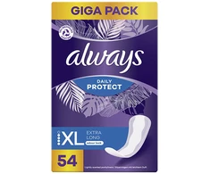 Always Daily Protect Ypač Ilgi Kvapo Užrakinimas Higieniniai Įklotai, 54 vnt.