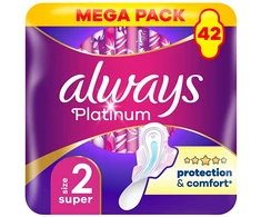 Always Platinum Ultra Super Mega sanitary pads 42 pcs