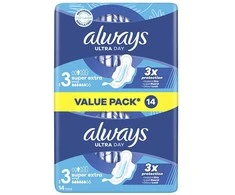 Always Ultra Day Super Extra Duo sanitary napkins 14 pcs