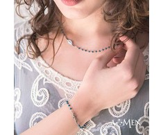 Amen Original sidabrinis bracelet with crystals Rosary BROBBL3
