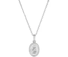 Amen Sidabrinis children´s pakabukas Angel with zircons Angels CLANSMBB (chain, pendant)