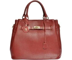 Anna Luchini Women's leather handbag AL 1762 Rosso Scuro