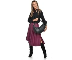 Anna Luchini Women's leather handbag AL 116 Nero