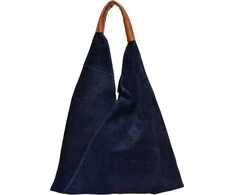 Anna Luchini Women's leather Hobo handbag AL 8166 Blu
