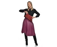 Anna Luchini Women's leather handbag AL 8176T Bordo