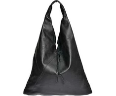Anna Luchini Women's leather Hobo handbag AL 1386 Nero
