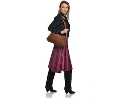 Anna Luchini Women's leather handbag AL 8169 Marrone