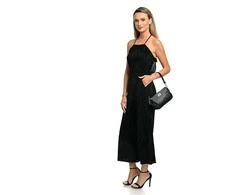 Anna Luchini Women's leather handbag AL TSBV 23 Nero