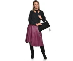 Anna Luchini Women's leather handbag AL 8178T Nero