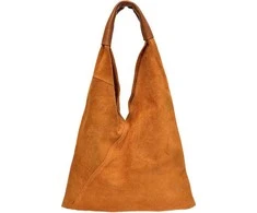 Anna Luchini Women's leather Hobo handbag AL 8166 Cognac