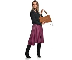 Anna Luchini Women's leather handbag AL 8178T Cognac