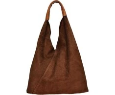 Anna Luchini Women's leather Hobo handbag AL 8166 Marrone