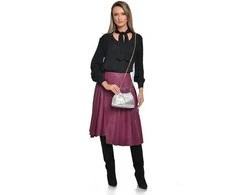 Anna Luchini Women's leather handbag AL 8162 Argento