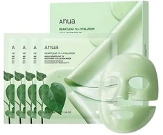 Veido kaukė Anua Heartleaf 70+Hyaluron Soothing Collagen Mask 38 g 4 vnt.