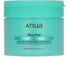 Anua PDRN + Hyaluron 100 Glow Pad veido padukai su hialurono rūgštimi, 180 ml