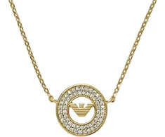 Armani Glittering auksinis-plated pakabukas with cubic zirconias EG3628710