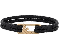 Armani Juoda odinė apyrankė EGS3245710
