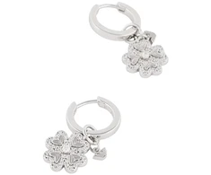 Armani Sidabriniai auskarai 2in1 Keturlapis dobilas su cirkoniais EG3608040