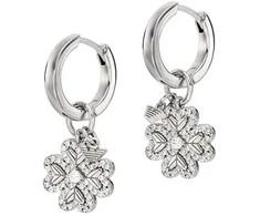 Armani Sidabriniai auskarai 2in1 Keturlapis dobilas su cirkoniais EG3608040