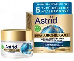 Astrid Dieninis kremas nuo raukšlių su auksiniais baltymais SPF 10, hialurono rūgštimi, 50 ml