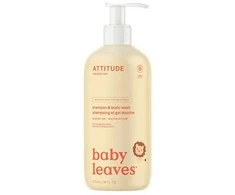 Attitude Children´s body soap and Šampūnas with the scent of pear juice Baby Leaves (Šampūnas &amp; Kūno prausiklis), 473 ml
