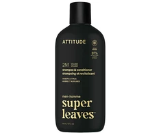 Attitude Vyriškas 2in1 volume šampūnas ir kondicionierius „Super Leaves Amber &amp; Citrus“ (šampūnas ir kondicionierius) 415 ml