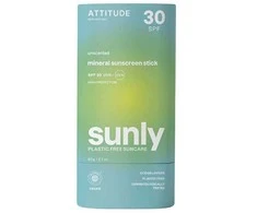 Attitude Mineralinė apsauginė lazdelė kūnui be kvepalų SPF 30 Sunly (Mineral Sunscreen Stick) 60 g