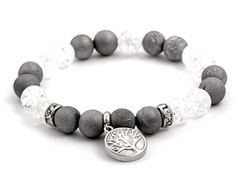 Agato Agate and crystal bead bracelet MINK76 / 17