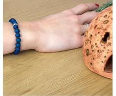 Agato Agate bead bracelet MINK83 / 17